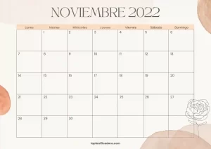 calendario noviembre 2022 vintage